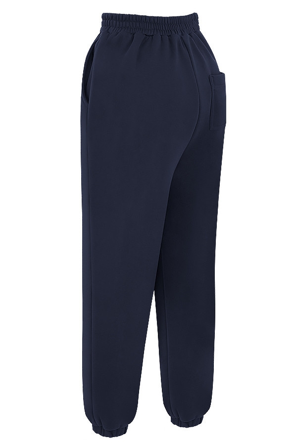pantaloni da jogging con retro in pile blu navy
