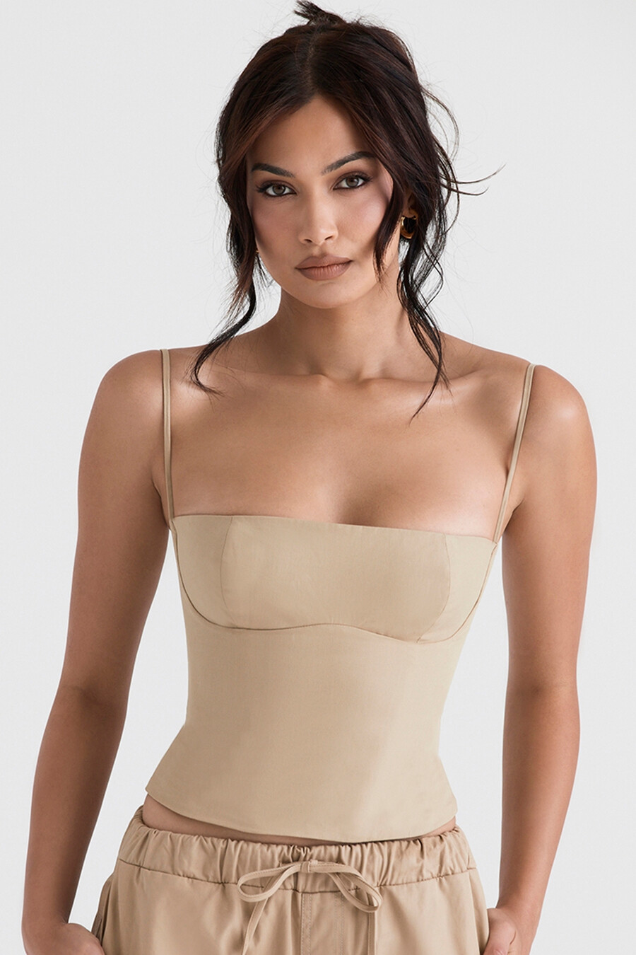 corsetto strutturato cammello