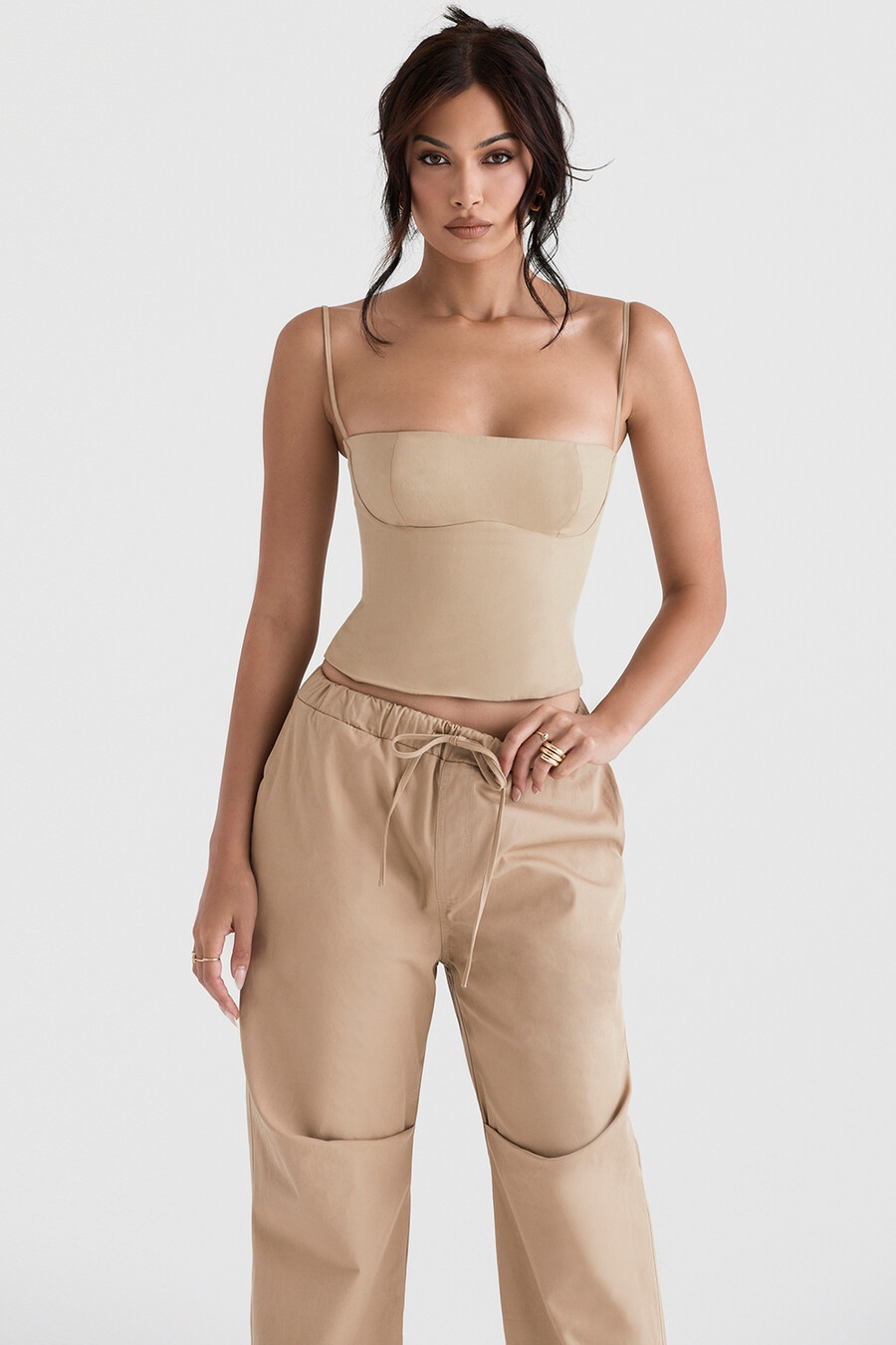 corsetto strutturato cammello