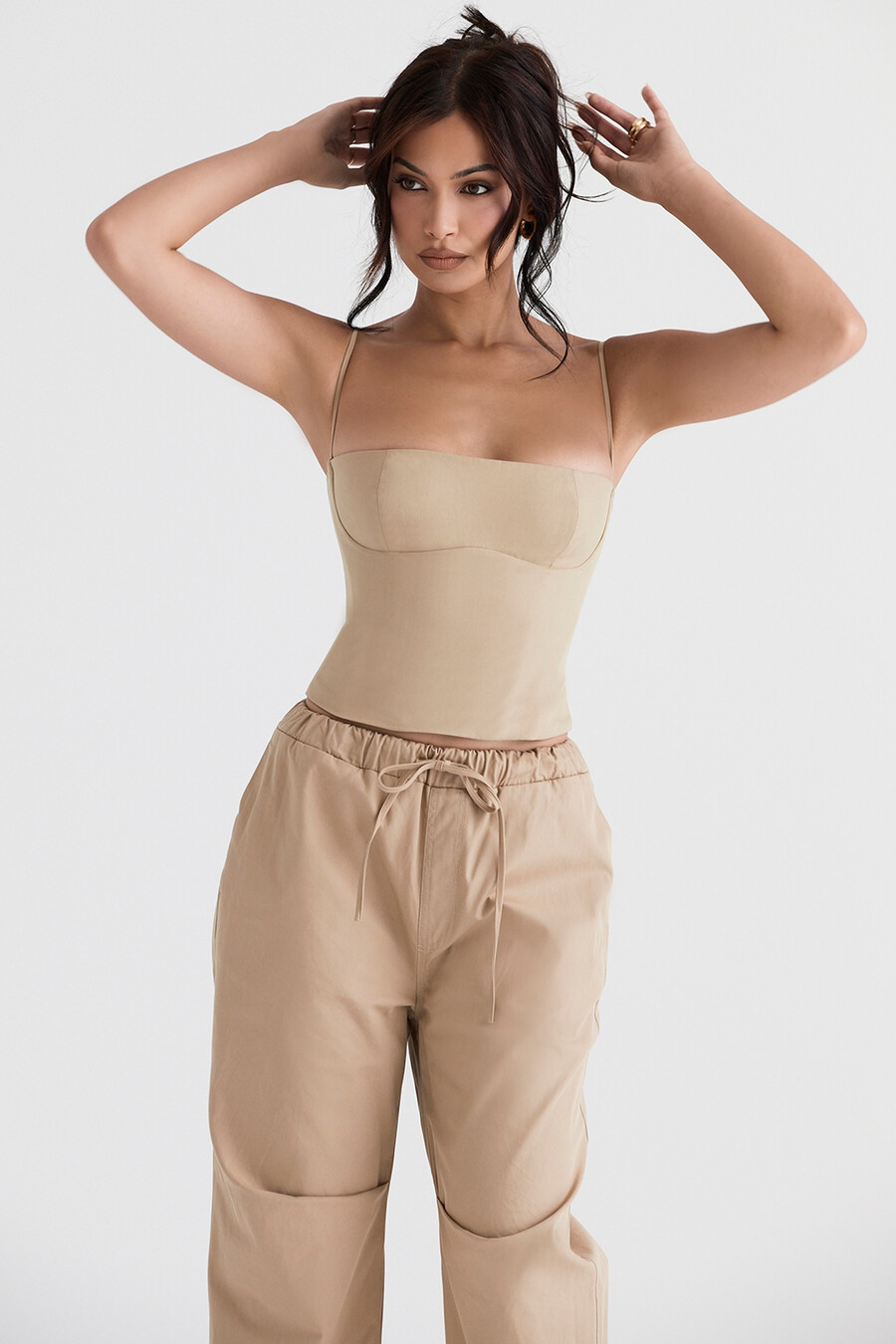 corsetto strutturato cammello