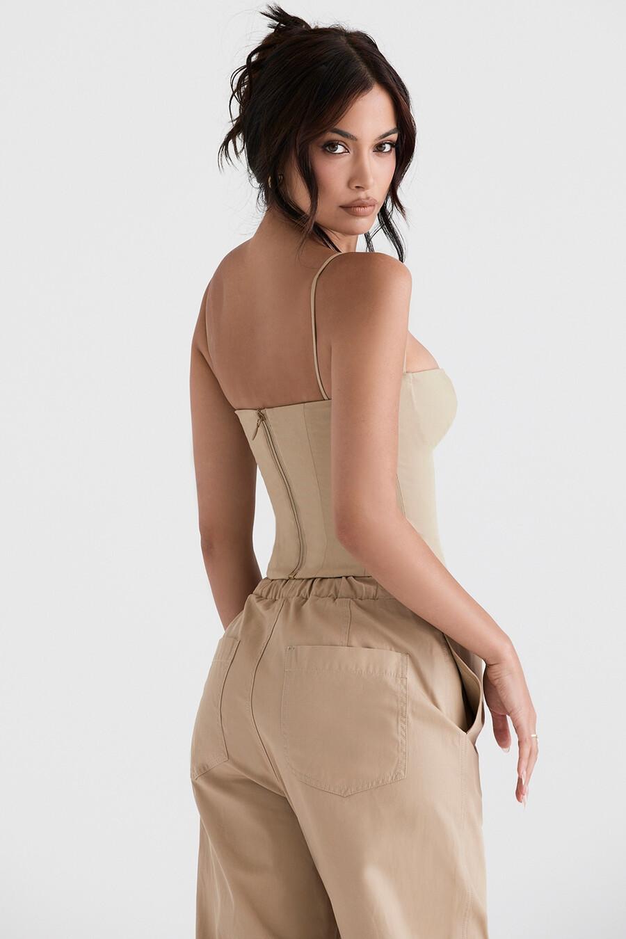 corsetto strutturato cammello