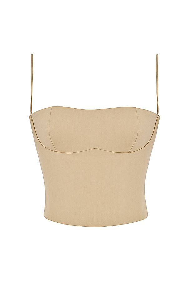 corsetto strutturato cammello