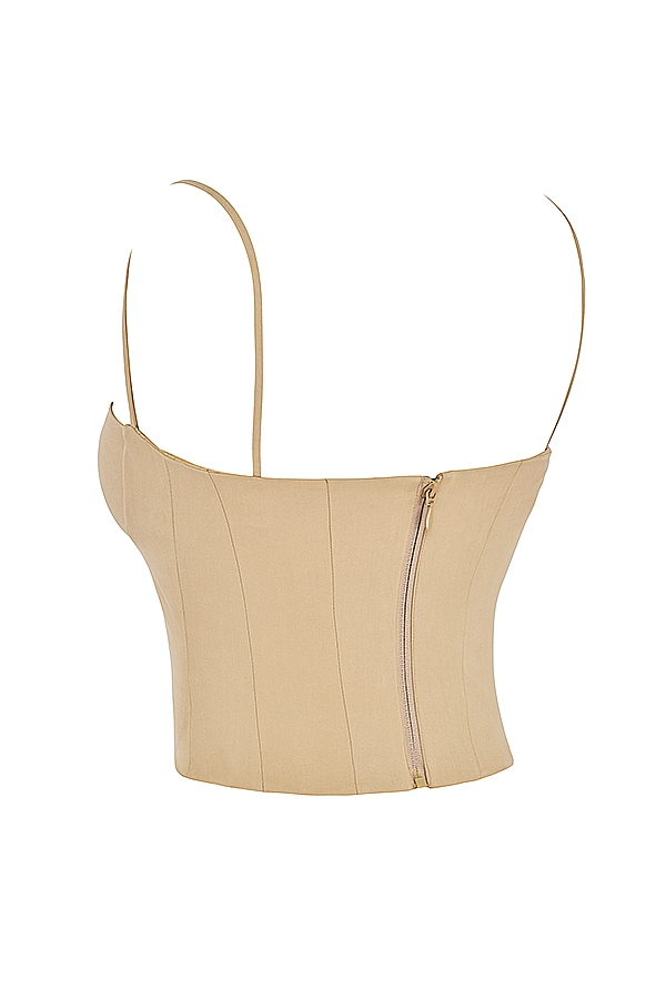 corsetto strutturato cammello
