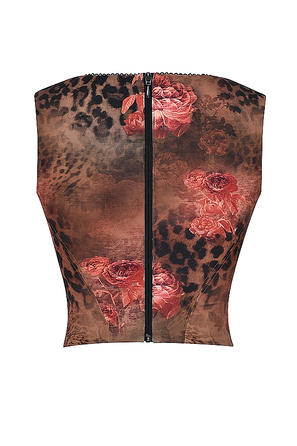 corsetto stampato floreale