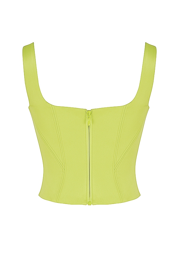 corsetto lungo in raso lime