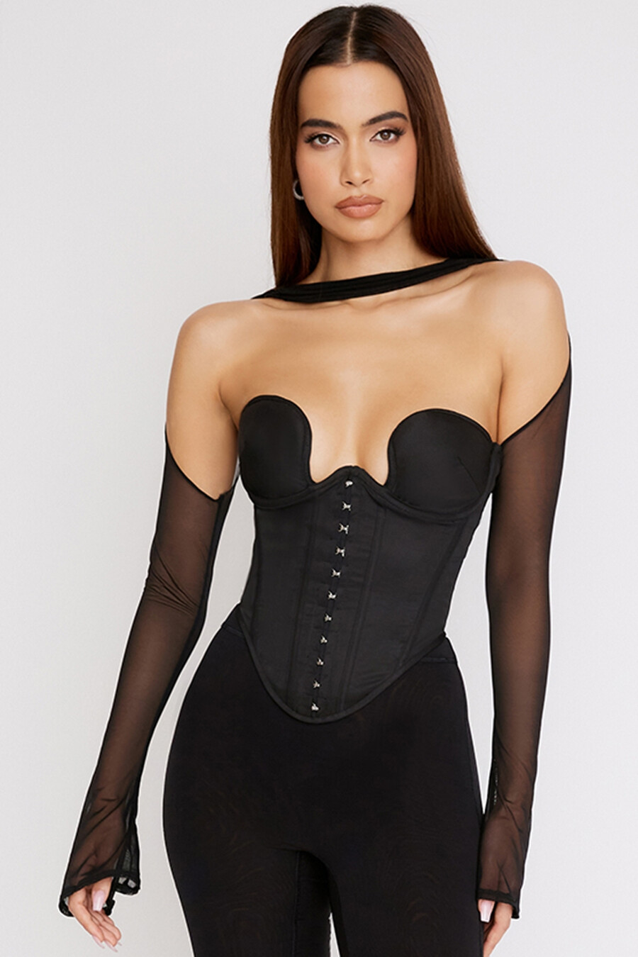 corsetto strutturato nero