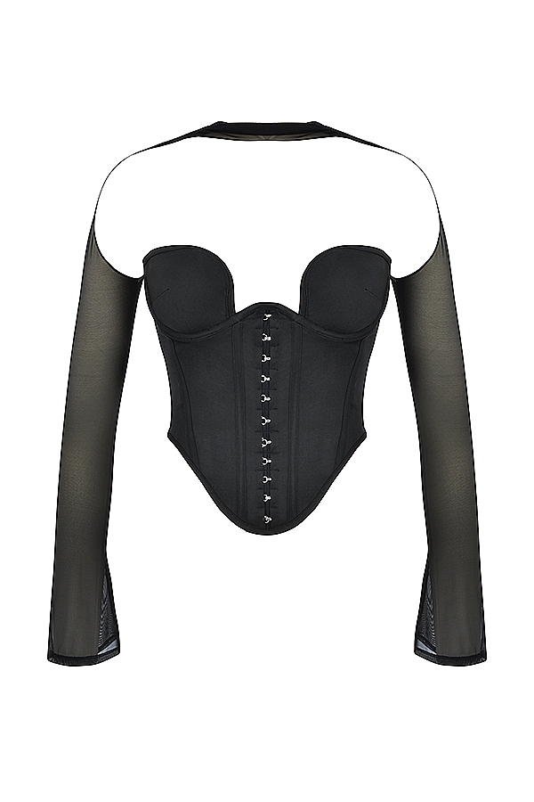 corsetto strutturato nero