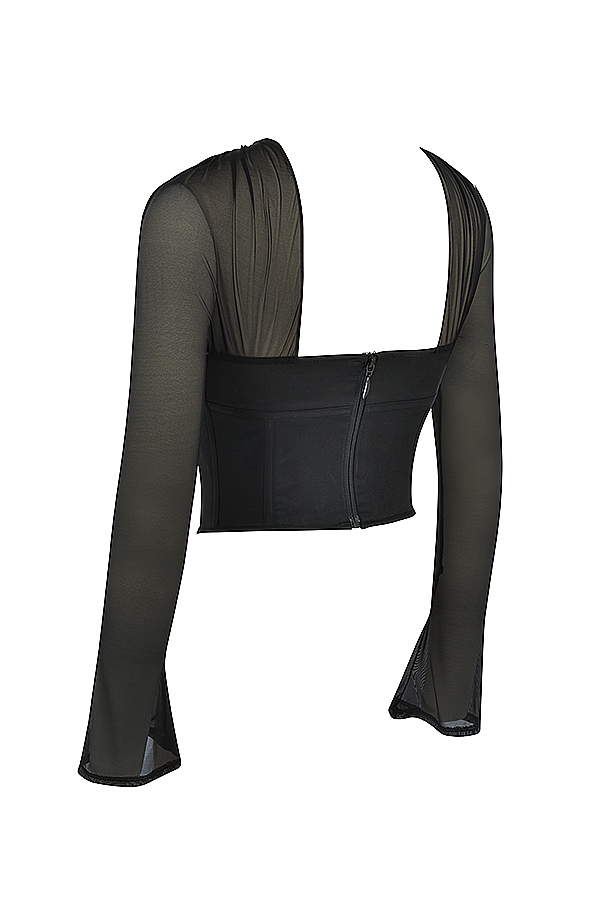 corsetto strutturato nero