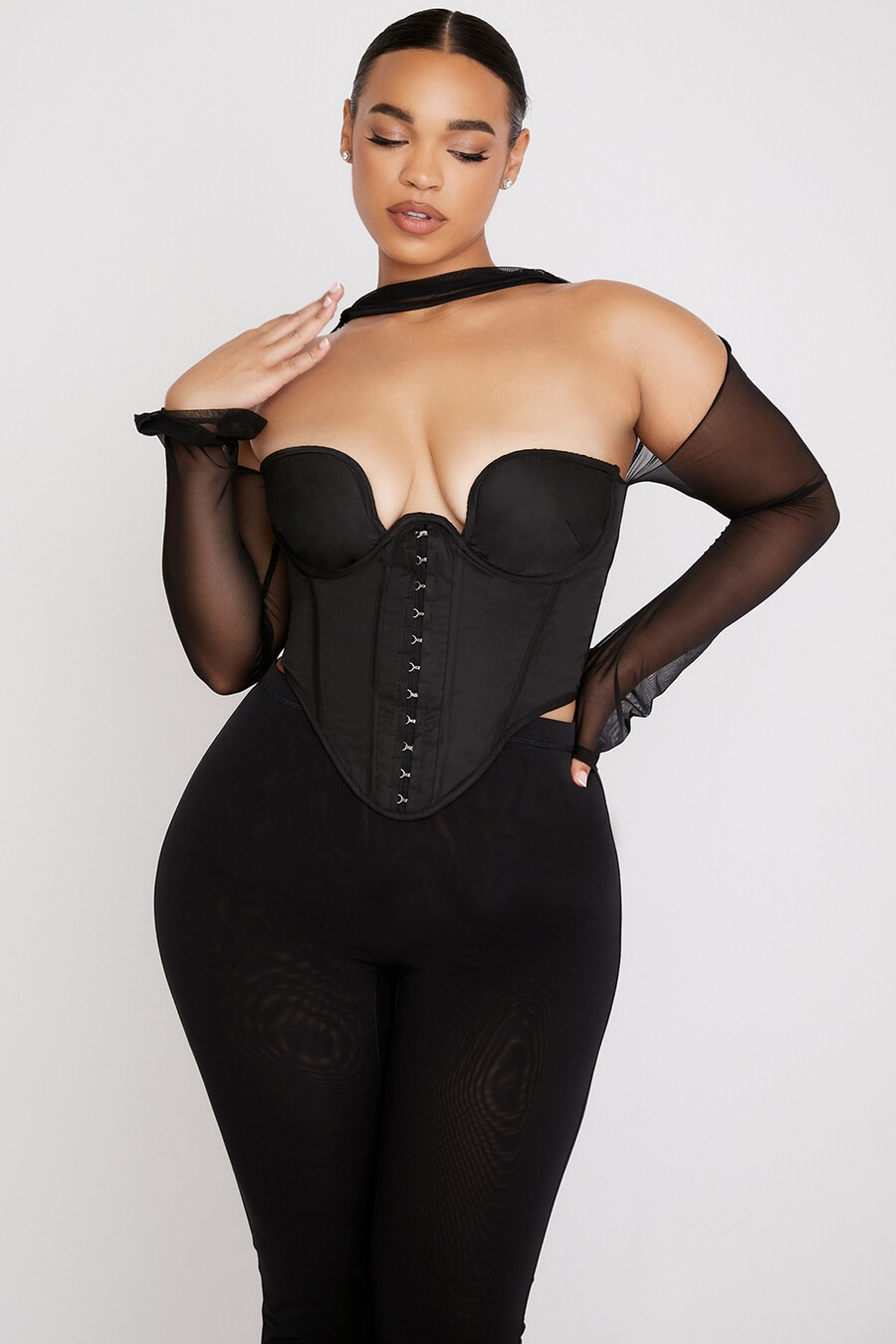 corsetto strutturato nero