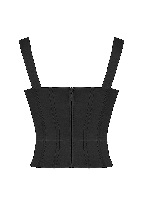 corsetto in raso nero