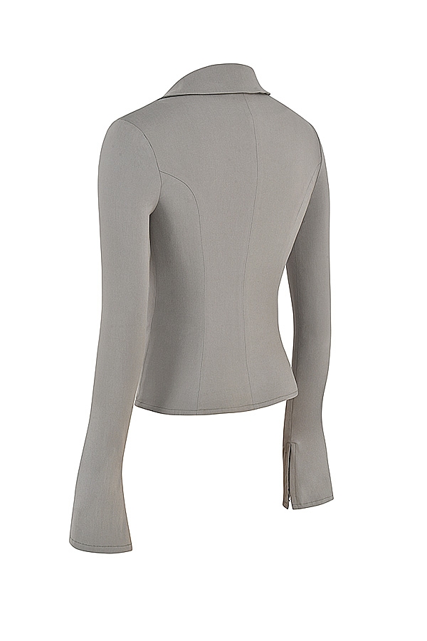 camicia attillata color fumo