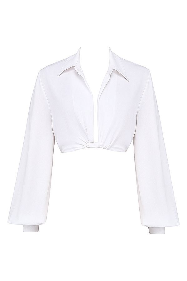 top scollato bianco