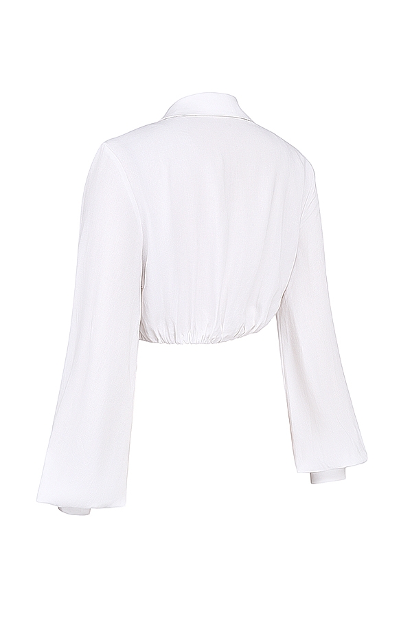 top scollato bianco