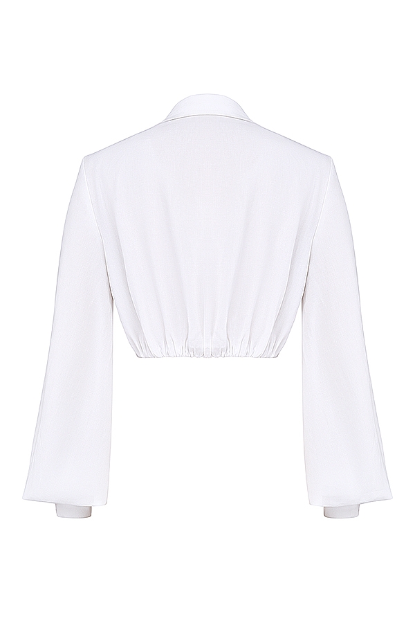 top scollato bianco