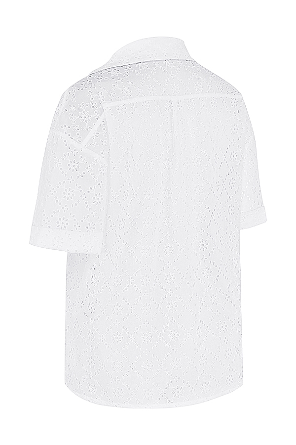 camicia bianca in pizzo inglese