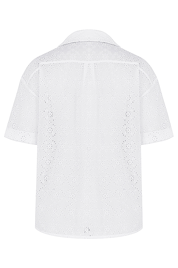 camicia bianca in pizzo inglese