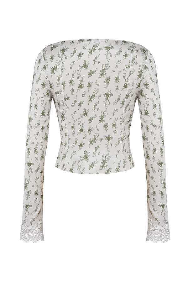 top con pizzo stampato da giardino