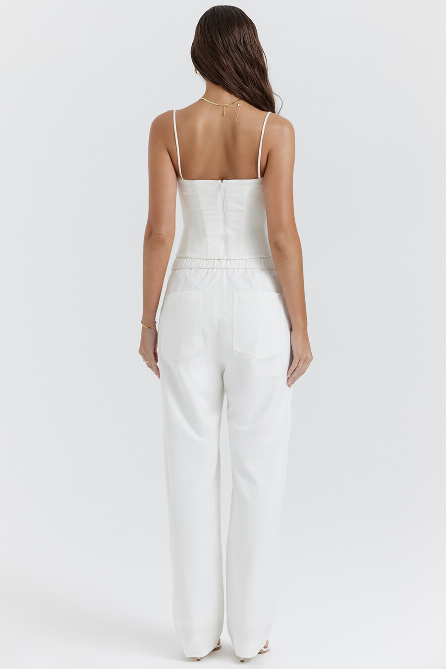 pantaloni cargo bianchi
