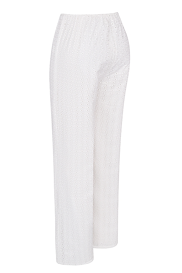 pantaloni bianchi in pizzo inglese