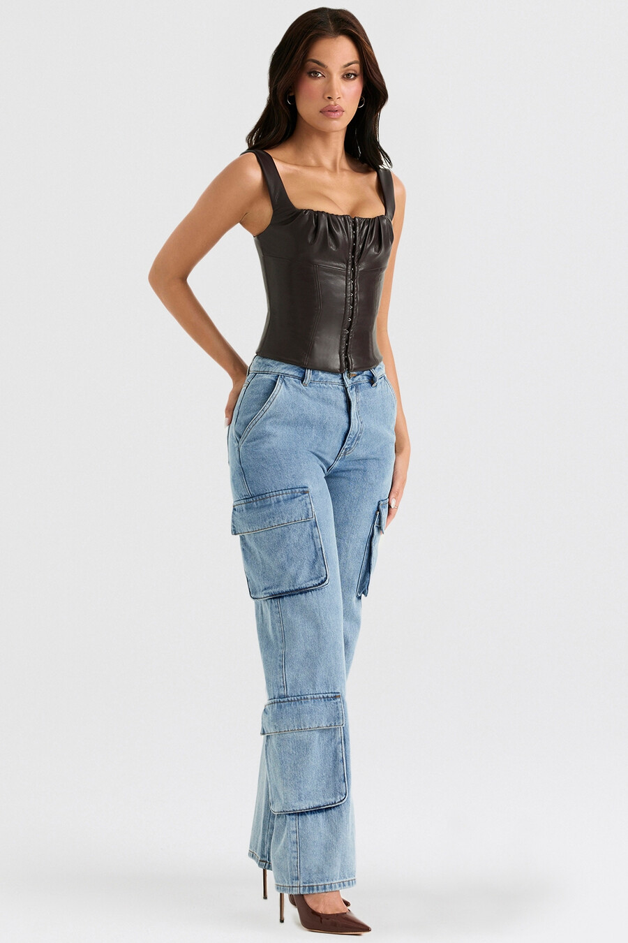 jeans utility blu lavati