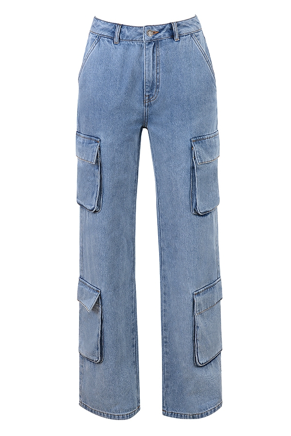 jeans utility blu lavati