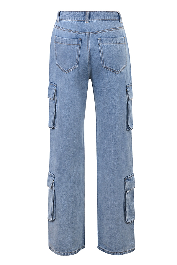 jeans utility blu lavati