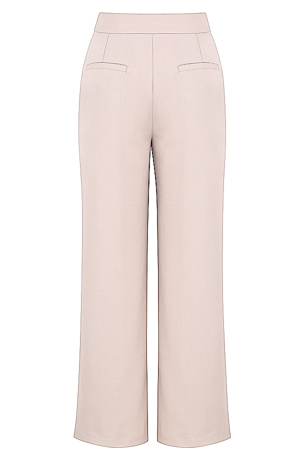 pantaloni beige larghi