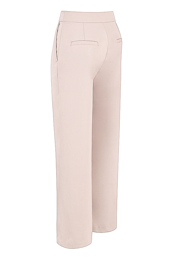 pantaloni beige larghi