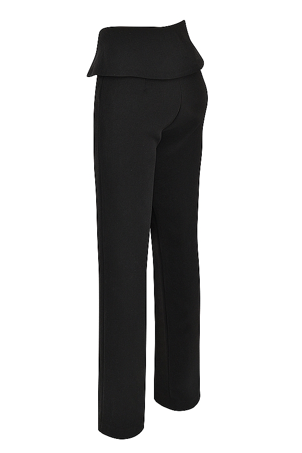 pantaloni neri con piega anteriore