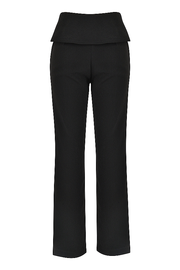 pantaloni neri con piega anteriore